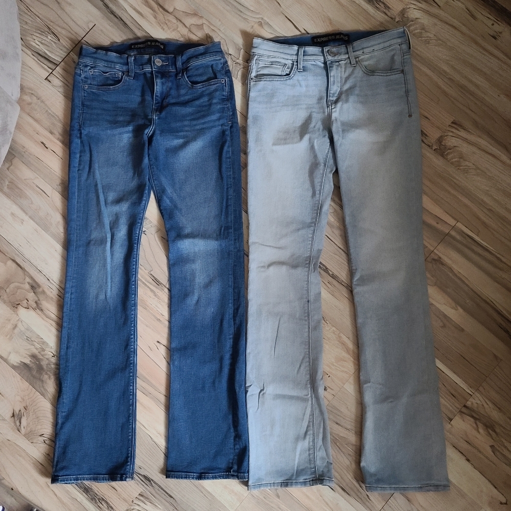 ☆set of 2 Express mid-rise jeans☆EUC